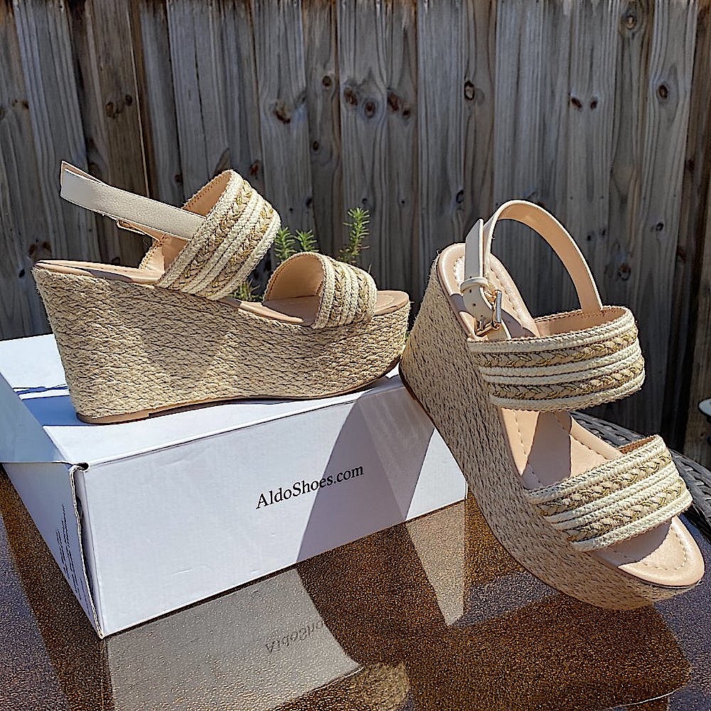 ALDO Prirasa Wedge Espadrilles Gold heels